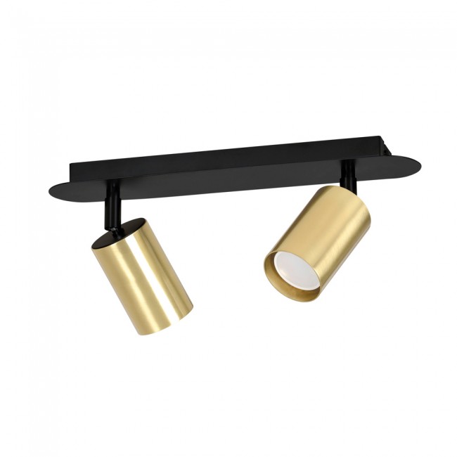 Wonderlamp Regleta de focos Tao Negro/Oro (2 luces)