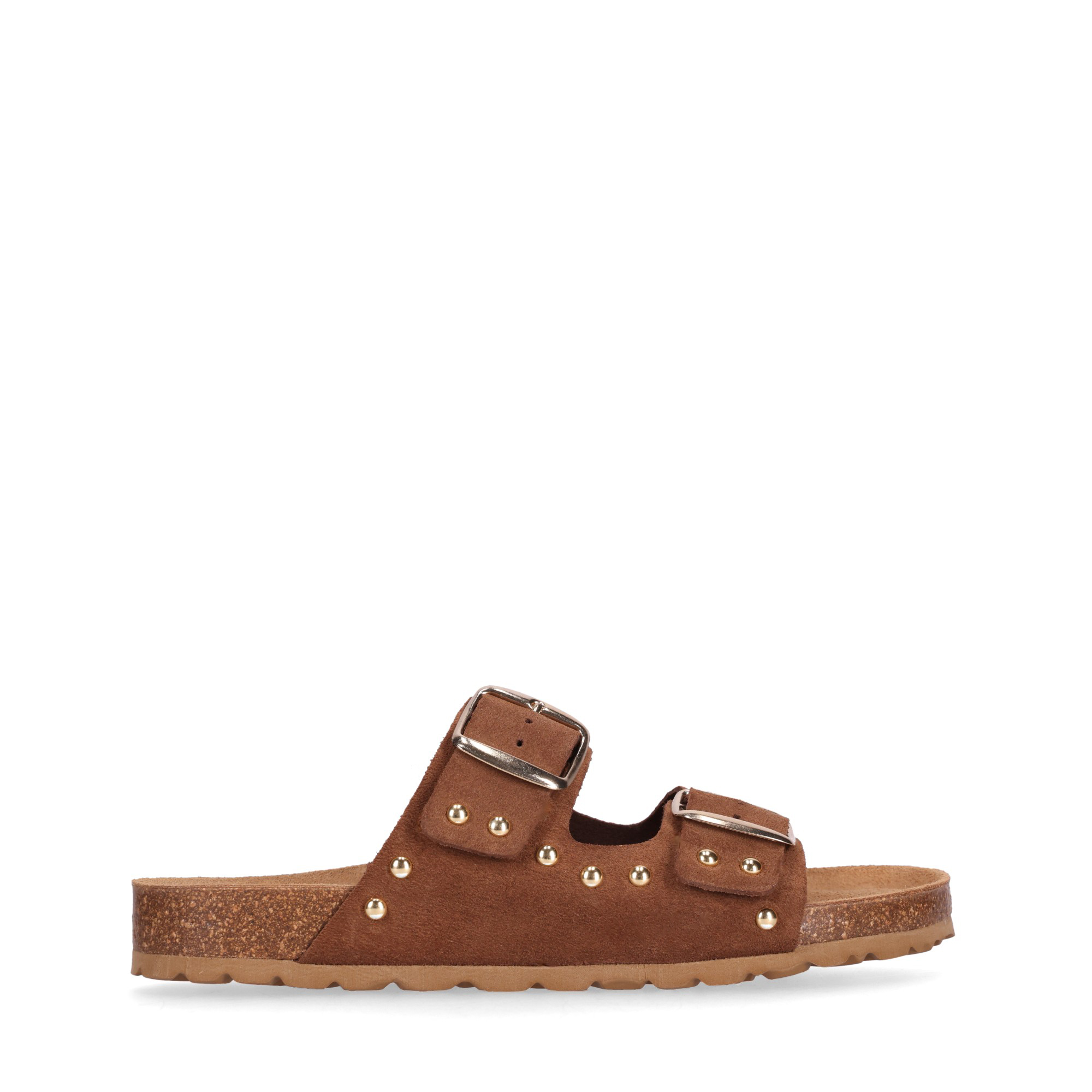 Chika10 Leather DERIVA 02 Sandalias Planas Nogal/Walnut
