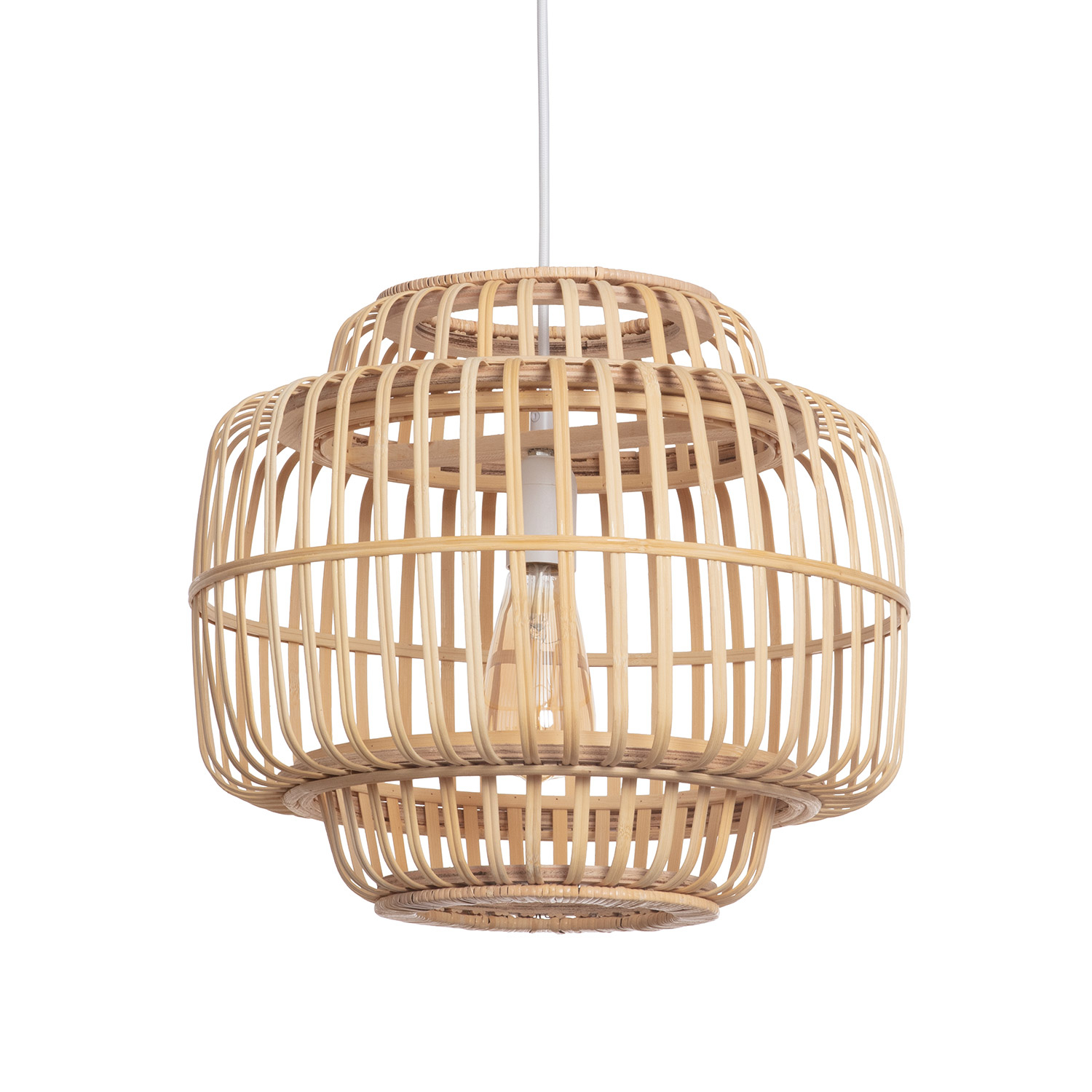 Ledkia Lámpara Colgante Bambú Moruya Natural