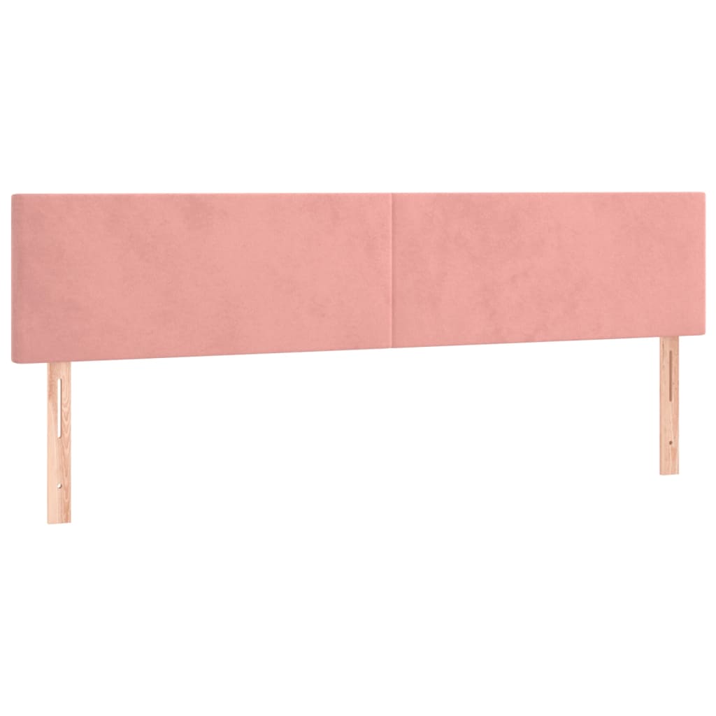 vidaXL Cabeceros terciopelo rosa 180x5x78/88 cm