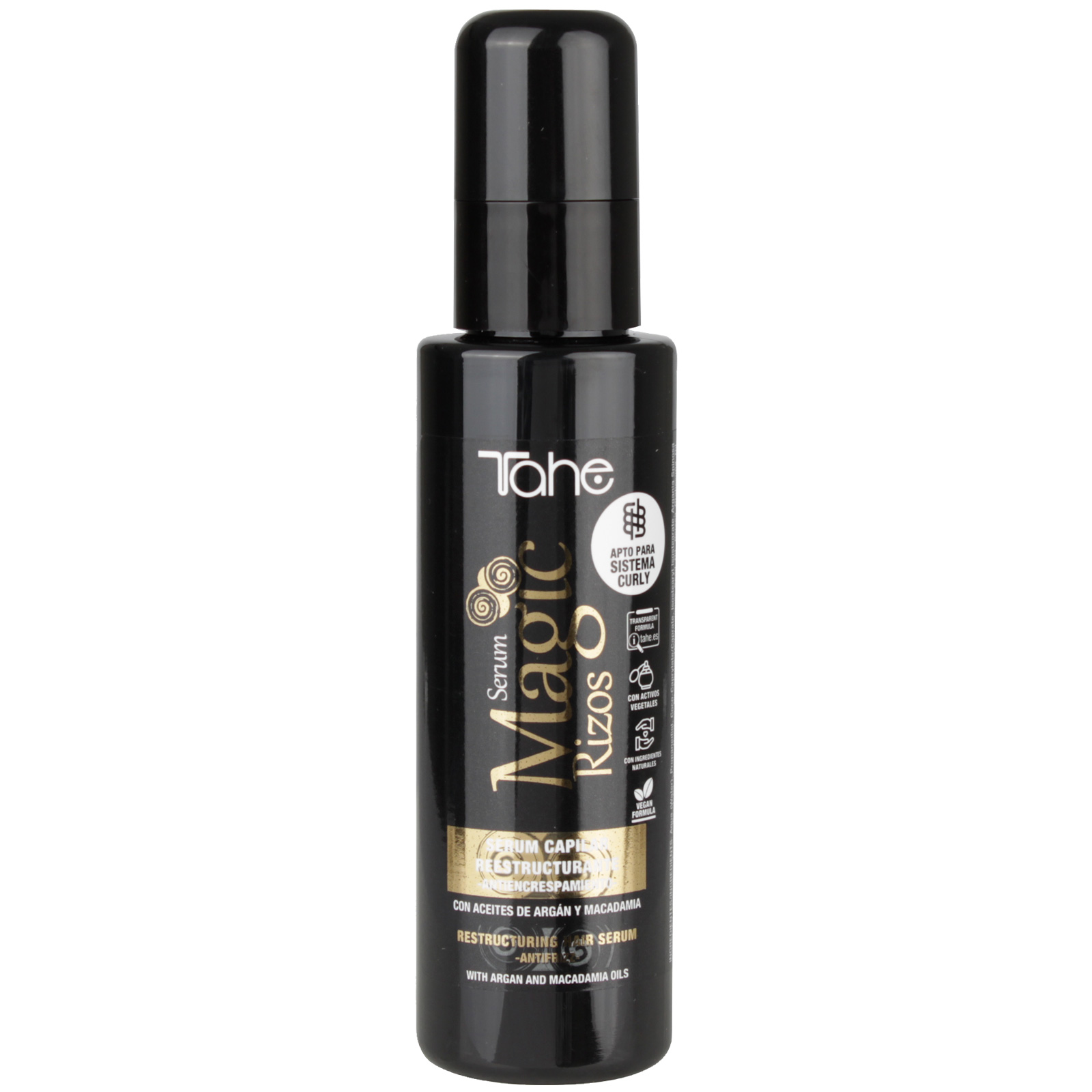 Tahe Magic Rizos Sérum capilar reestructurante con efecto antiencrespamiento para cabello rizado u ondulado, 100 ml