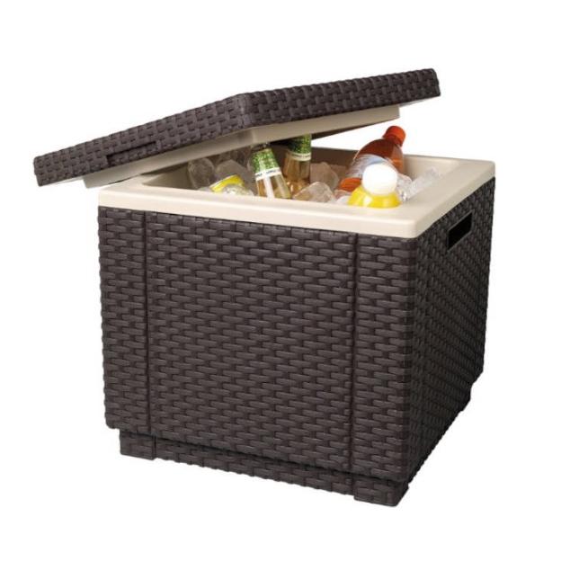 KETER Nevera jardín ICE CUBE marrón AnxPxAl cm 42x42x41