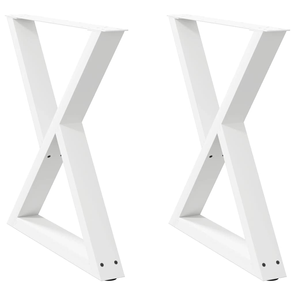 vidaXL Patas para mesa de comedor (2 unidades) 70 x 72-73,3 cm, acero