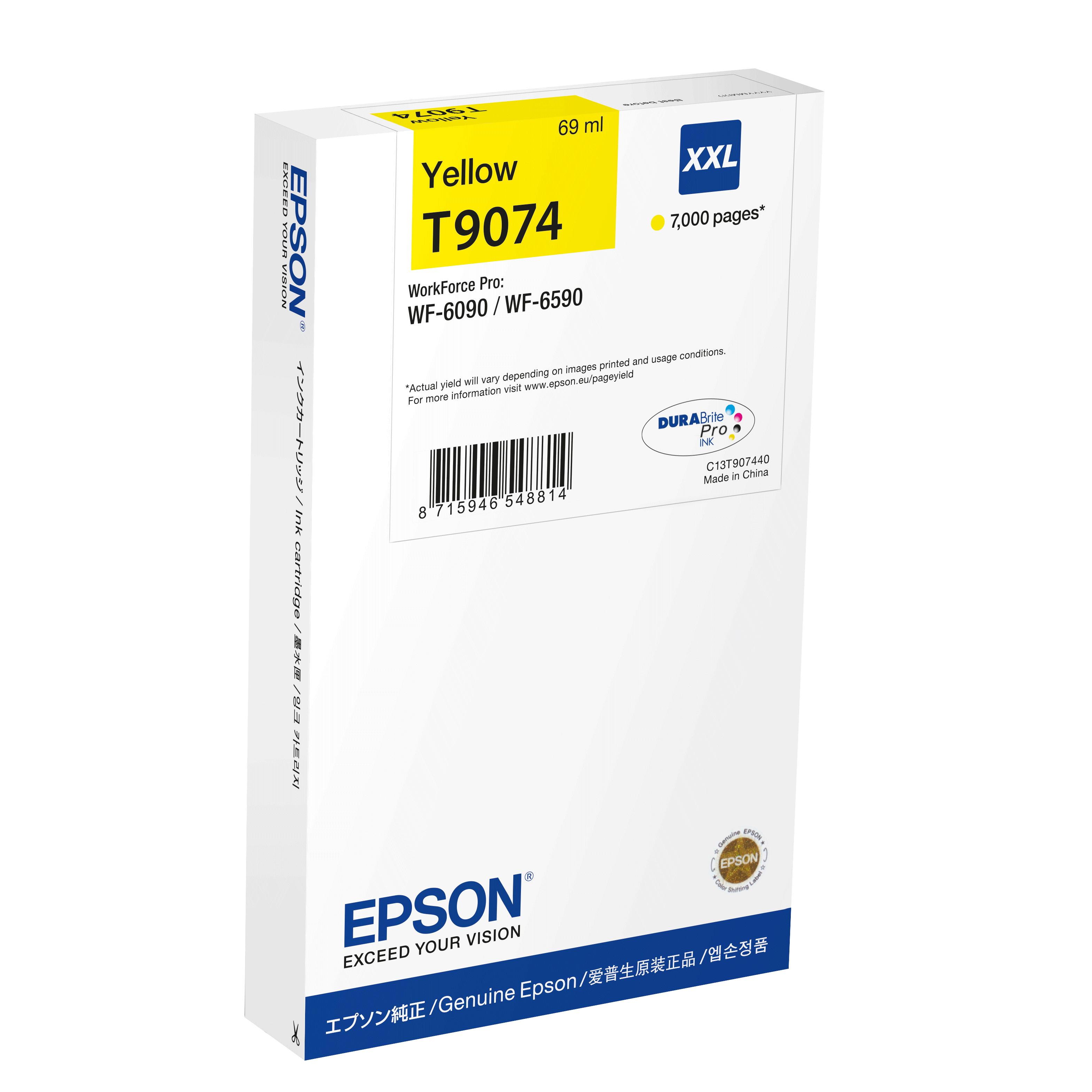 Cartucho de tinta Original Epson T9074 Amarillo XXL