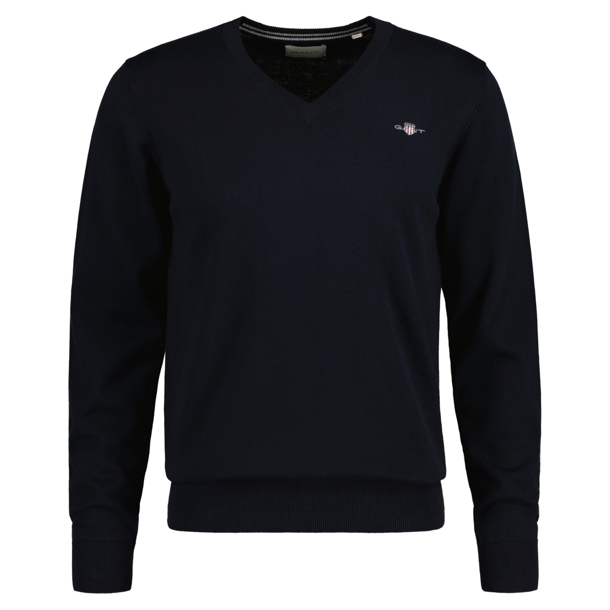 GANT Jersey Hombre - CLASSIC COTTON V-NECK, jersey de punto, cuello de pico, algodón CLASSIC COTTON V-NECK