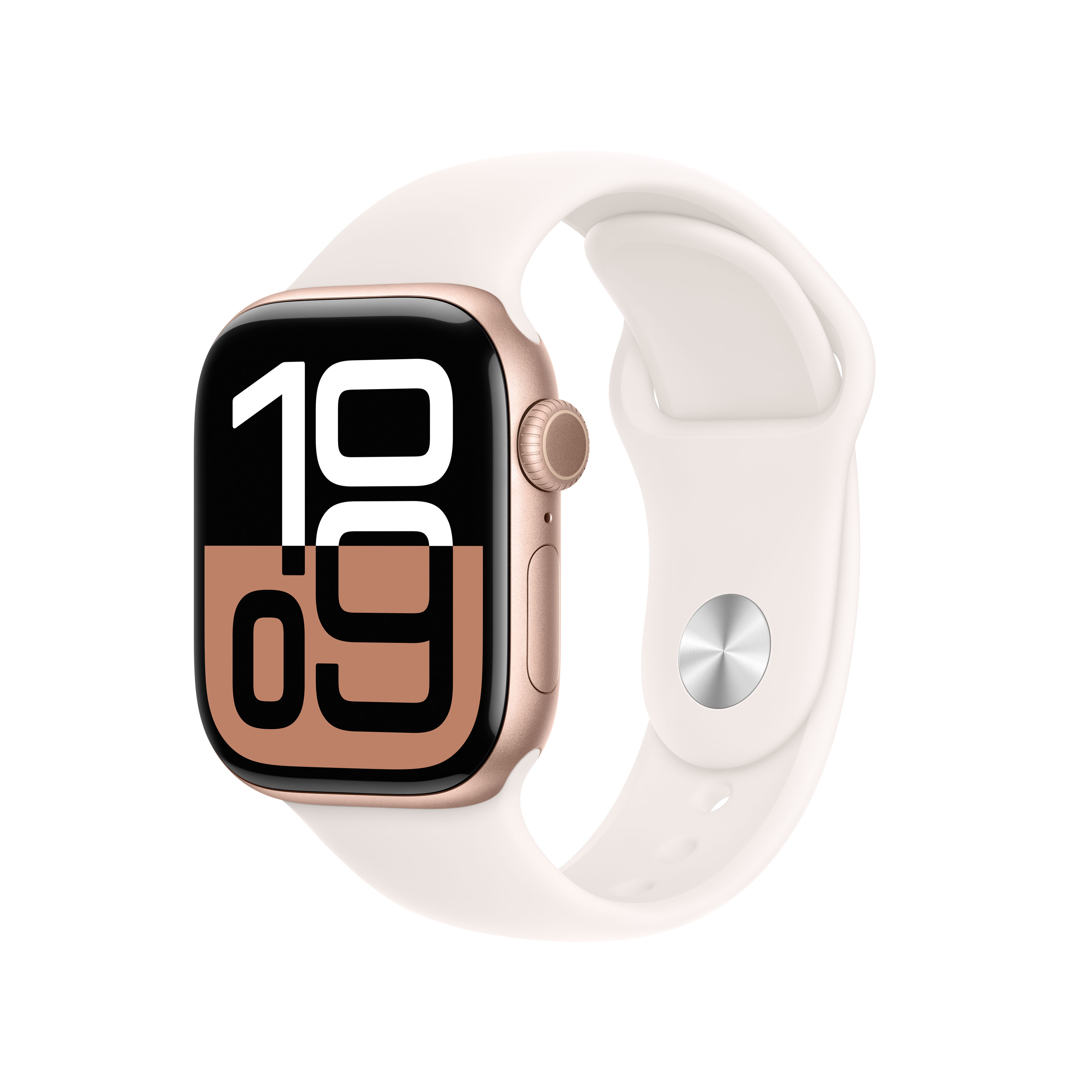 Apple Watch Series 10 GPS + Cellular Smartwatch con Caja de Aluminio Oro Rosa de 42 mm y Correa Deportiva Rosa Rubor - Talla M/L. Monitor de entreno, App ECG, Pantalla Retina Siempre Activa
