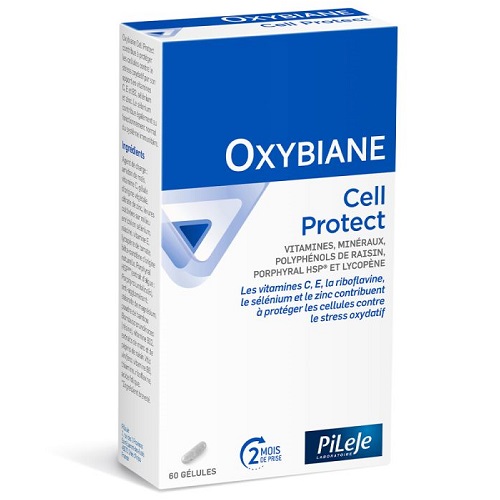 Pileje Oxybiane Cell Protect 60 Caps - Protege Células Contra Estrés Oxidativo - Vitaminas y Minerales