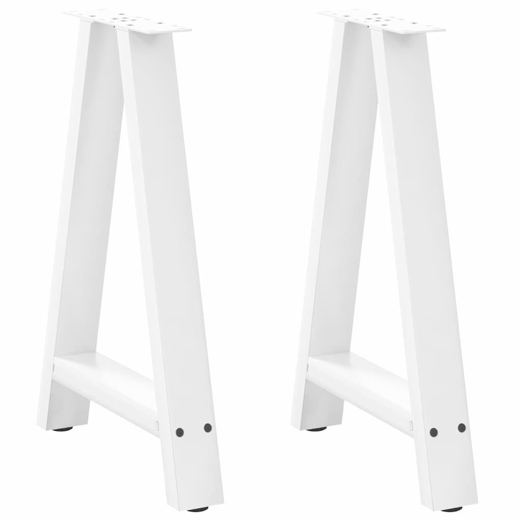 vidaXL Patas para mesa de comedor en forma de A (2 unidades) 50 x (72-73) cm, acero