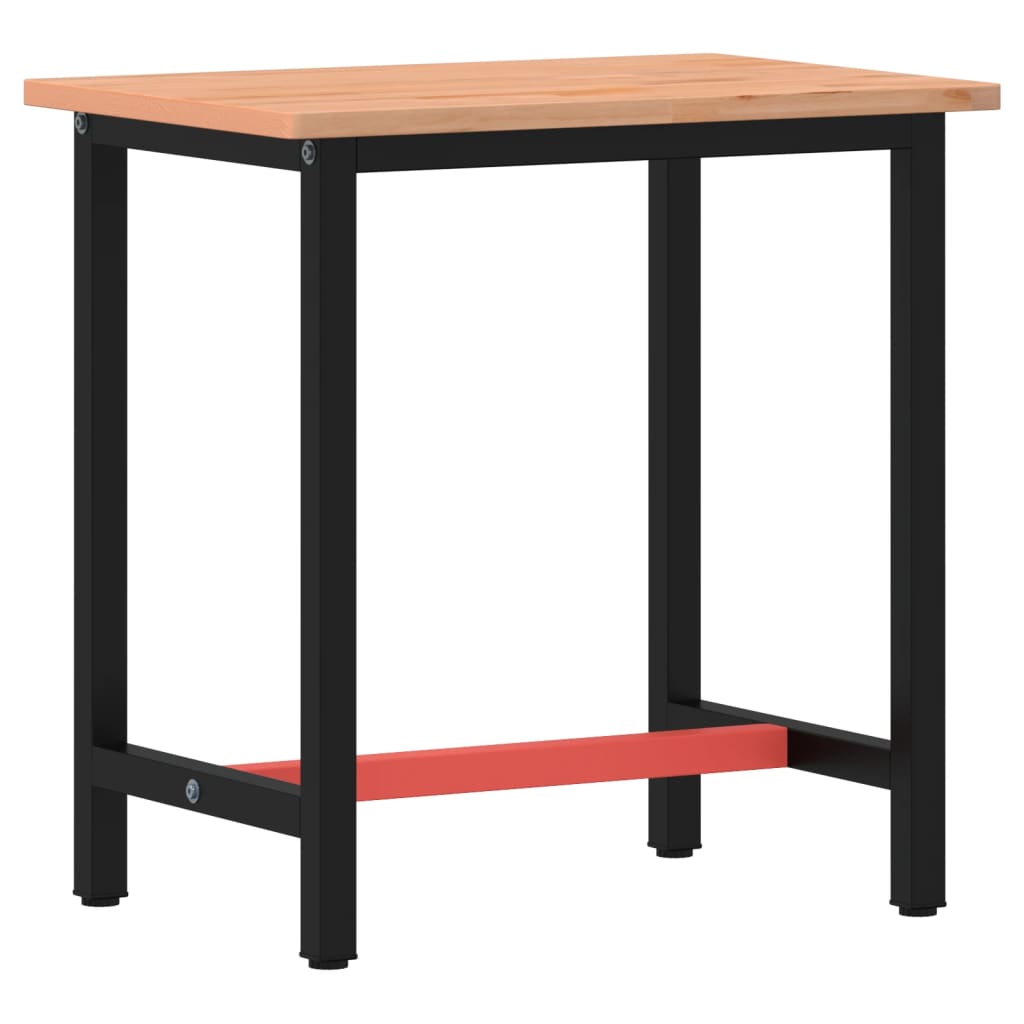 vidaXL Banco de Trabajo Mesa de Herramientas Madera Maciza de Haya y Metal Dimensiones 80 x 55 x 81.5 cm,  115 x 55 x 81.5 cm,  150 x 55 x 81.5 cm y mas