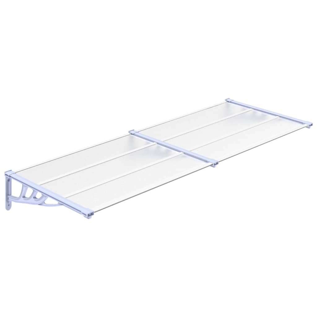 Vidaxl Marquesina Puerta Policarbonato Gris y Transparente 122 X 90 Cm