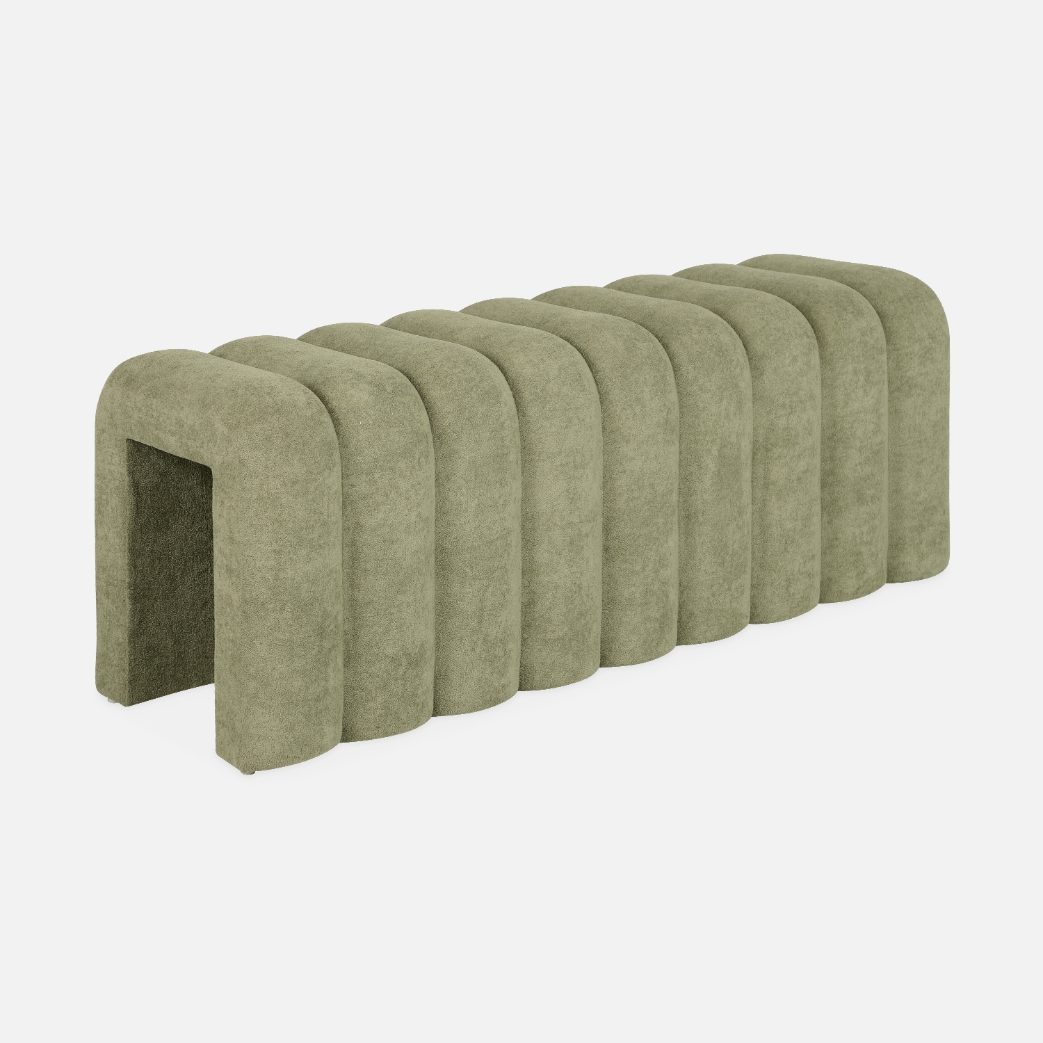 sweeek - Banco, pie de cama contemporáneo de tela , Ito , 114x40x45