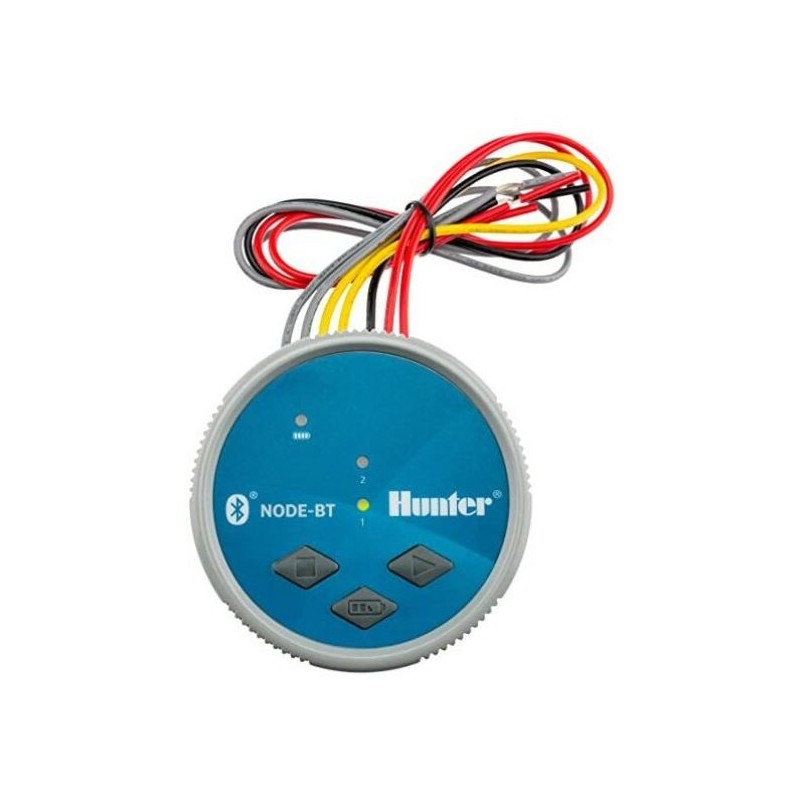 HUNTER Programador de Riego Hunter NODE-BT-400 a Pilas | Control Automático 4 Zonas de Riego | Alimentación 9V | Programación Sencilla