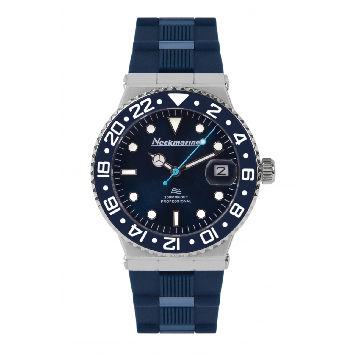 Reloj automático de acero para mujer de color azul  - Neckmarine – NKM21132L03
