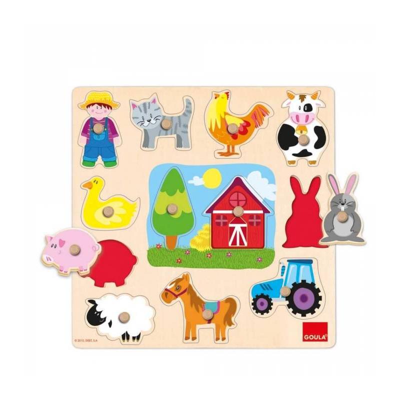 PUZZLE MADERA SILUETAS GRANJA MADERA GOULA DE DISET