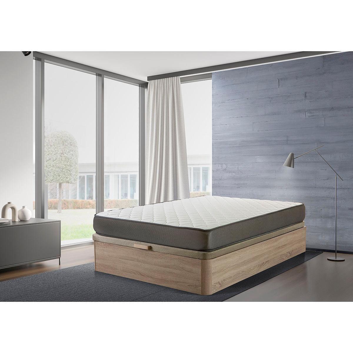 Cama Canape Abatible Atenas Blanco 90x190 cm + Colchon Basico de 17 cm (+/-)