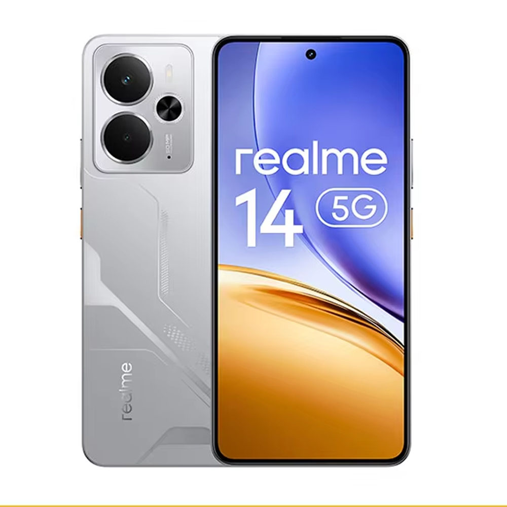 realme 14 5G Samtphone_ Chipset Snapdragon® 6 Gen 4 5G_ Batería Titan de 6000mAh_ Sistema de refrigeración biónico_ Diseño Mecha_ Pantalla AMOLED Esports de 120 Hz_ Cámara AI 50MP OIS