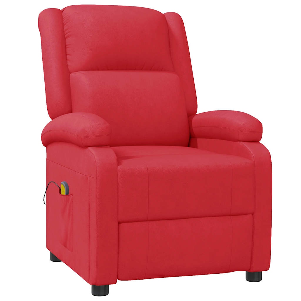 vidaXL Sillón de masaje de cuero sintético Multicolor