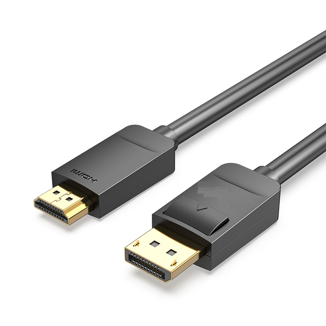 CABLEPELADO Cable DisplayPort Macho a HDMI Macho, Cable conversor DisplayPort a HDMI, Cable DP a HDMI, Transmisión de señal Ultra HD con hasta 4K a 30 Hz (2160p), 1 Metro, Negro