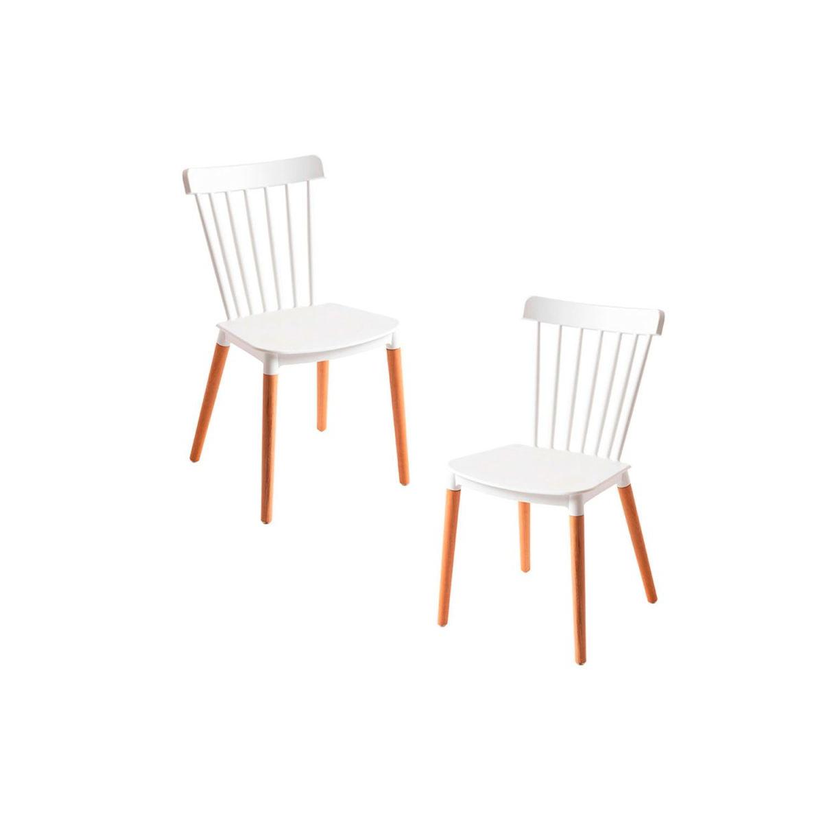Regalos Miguel - Packs Sillas Comedor - Pack 2 Sillas Leka - Blanco