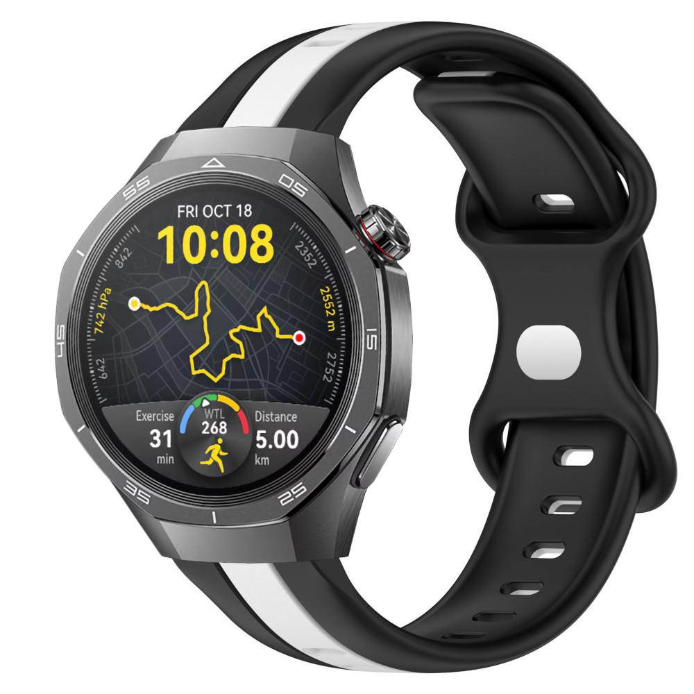 Correa de silicona para Huawei Watch GT 5 - 46mm / GT 5 - 46mm / GT 4 - 46mm / Amazfit GTR 4 / Bip 5 / Garmin Vivoactive 4, Diseño Diseño Raya Ancho 22mm