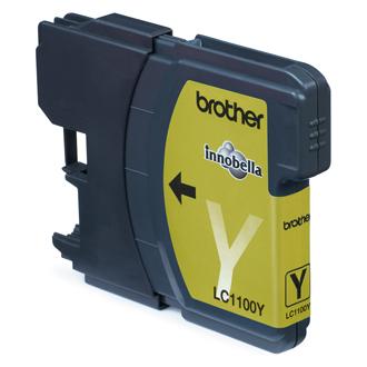 Brother - Cartucho de tinta LC-1100Y amarillo original para impresoras Brother, 325 páginas A4, resistente al agua y decoloración