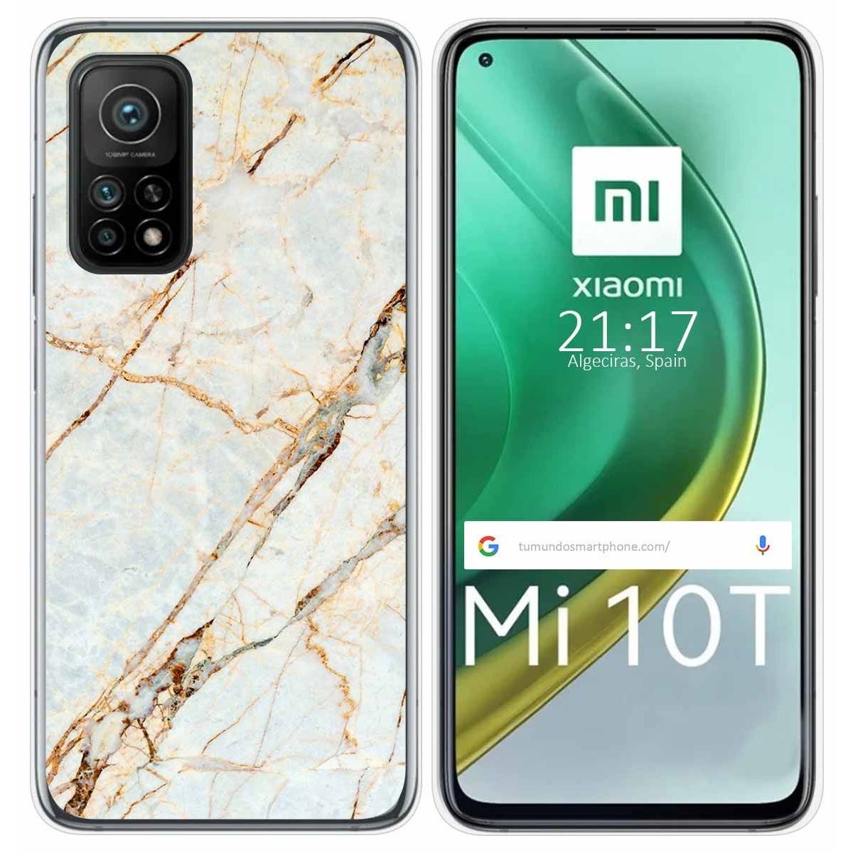 Tumundosmartphone Funda Gel Tpu para Xiaomi Mi 10T / 10T Pro diseño Mármol 13 Dibujos