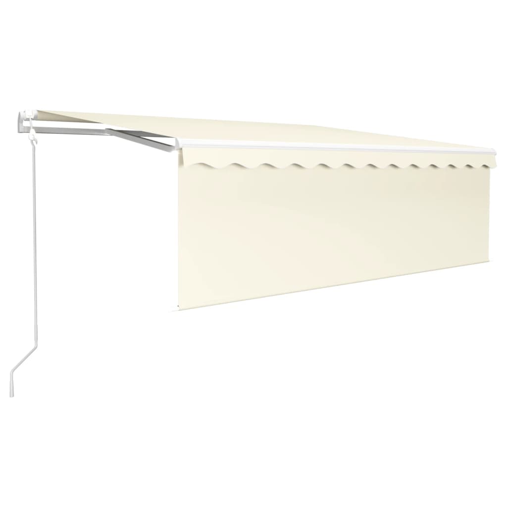 vidaXL Toldo automático retráctil con persiana color crema 4x3 m