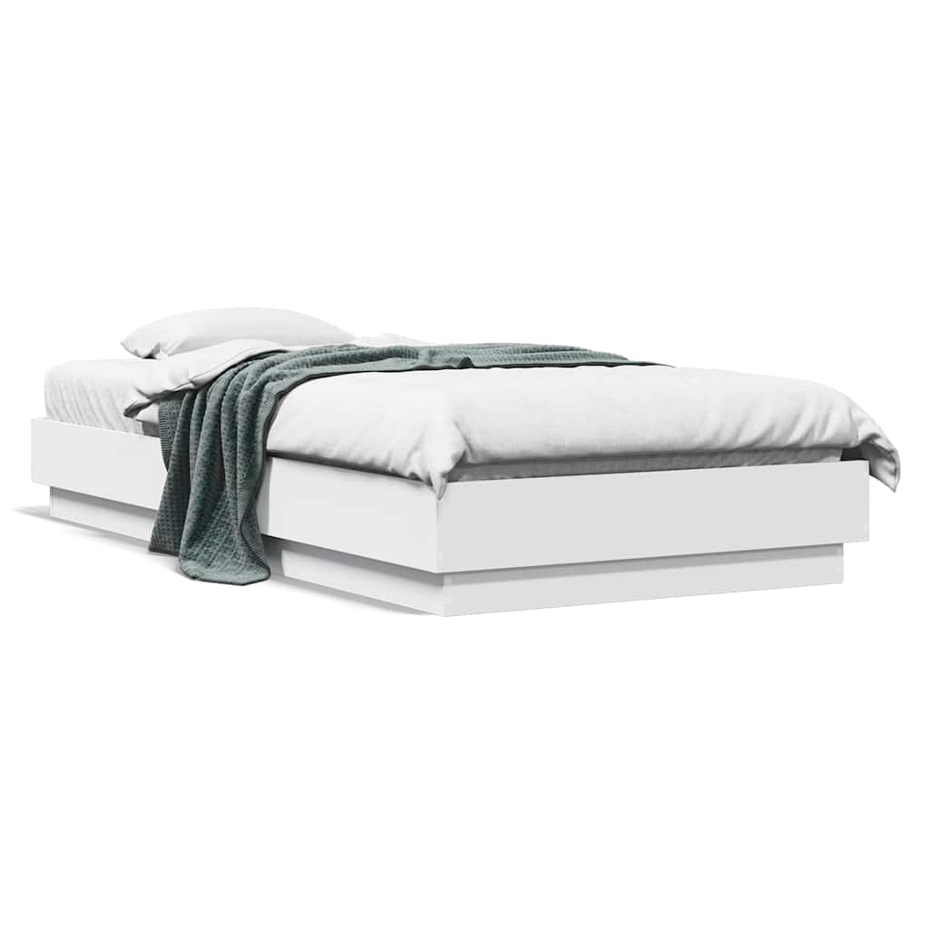 vidaXL Estructura de cama madera de ingeniería blanca 90x190 cm