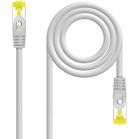 NANOCABLE 10.20.1900-L30 - Cable Red Latiguillo RJ45 LSZH CAT.6A SFTP AWG26, Gris, 30 cm