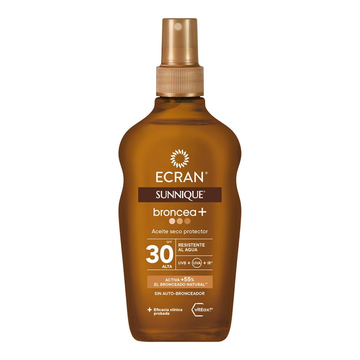 ECRAN Sunnique Broncea+ Aceite Protector SPF30 - 200 ml