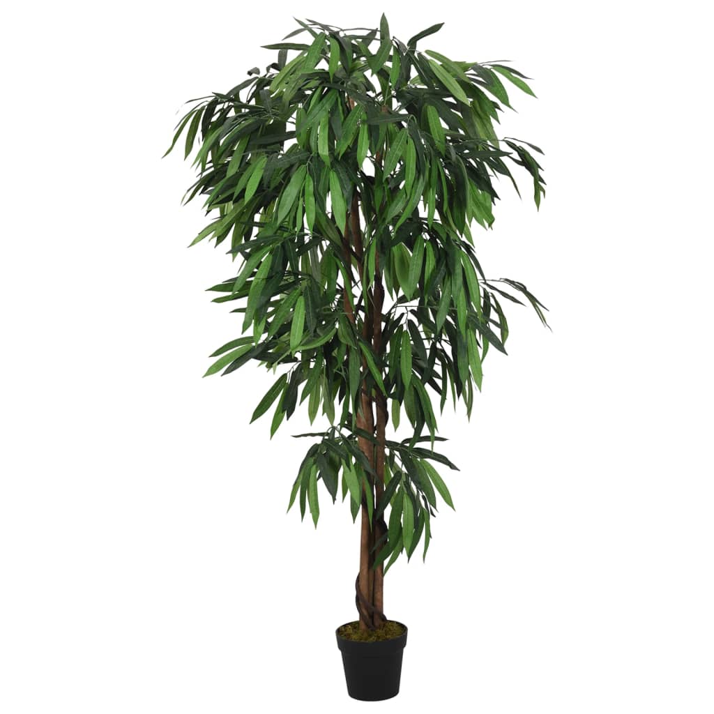 vidaXL Árbol de Mango Artificial con Hojas Planta Decoración Verde Dimensiones 80 cm (300 hojas),  120 cm (450 hojas),  150 cm (600 hojas) y mas