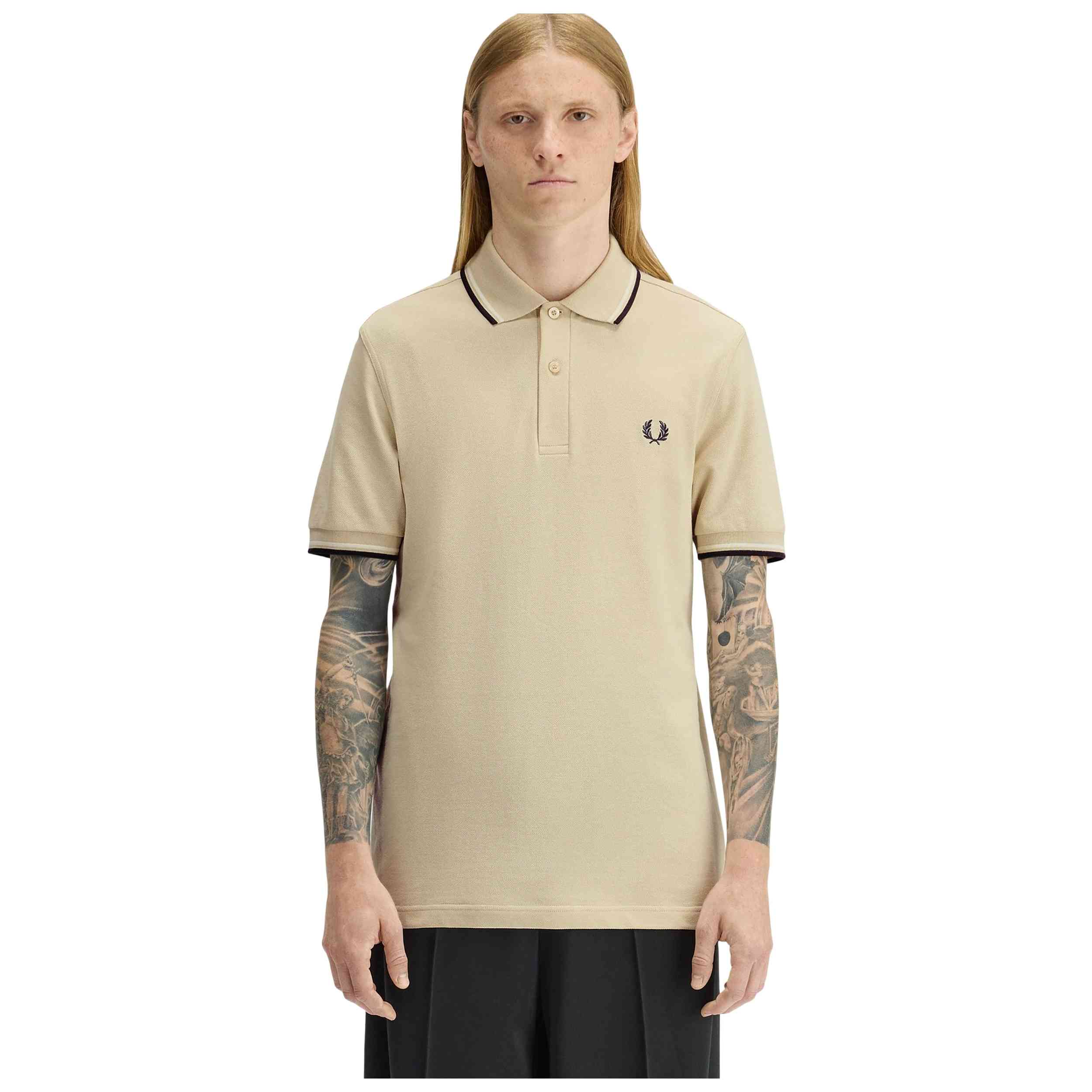 Polo De Manga Corta Fred Perry modelo M3600-12B-S para Hombre en color Beige