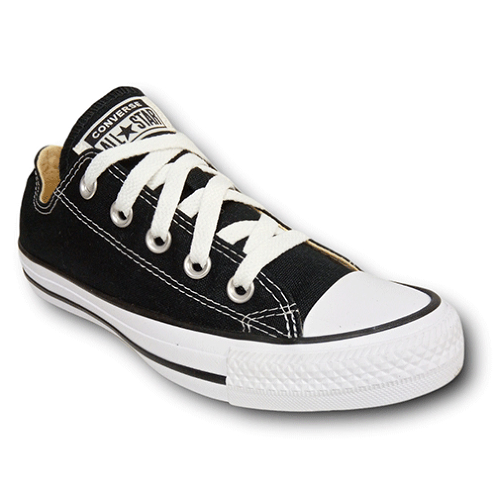 Converse Zapatilla Lona Sneakers NEGRO calzado niños Summer ROYALE CORDONETS