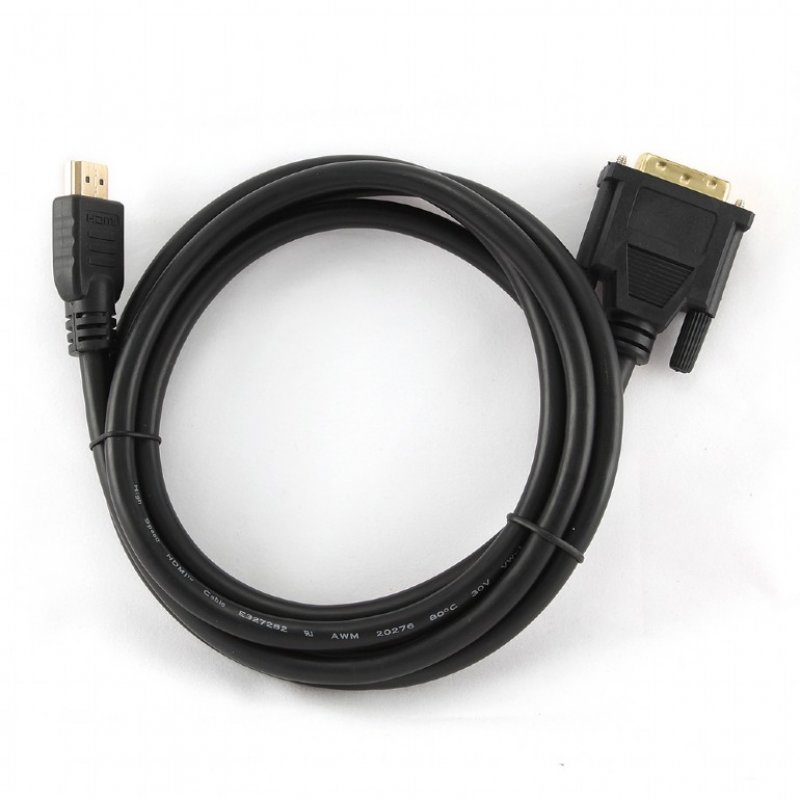 Cable HDMI a DVI Gembird 1.8m con Conectores Chapados en Oro