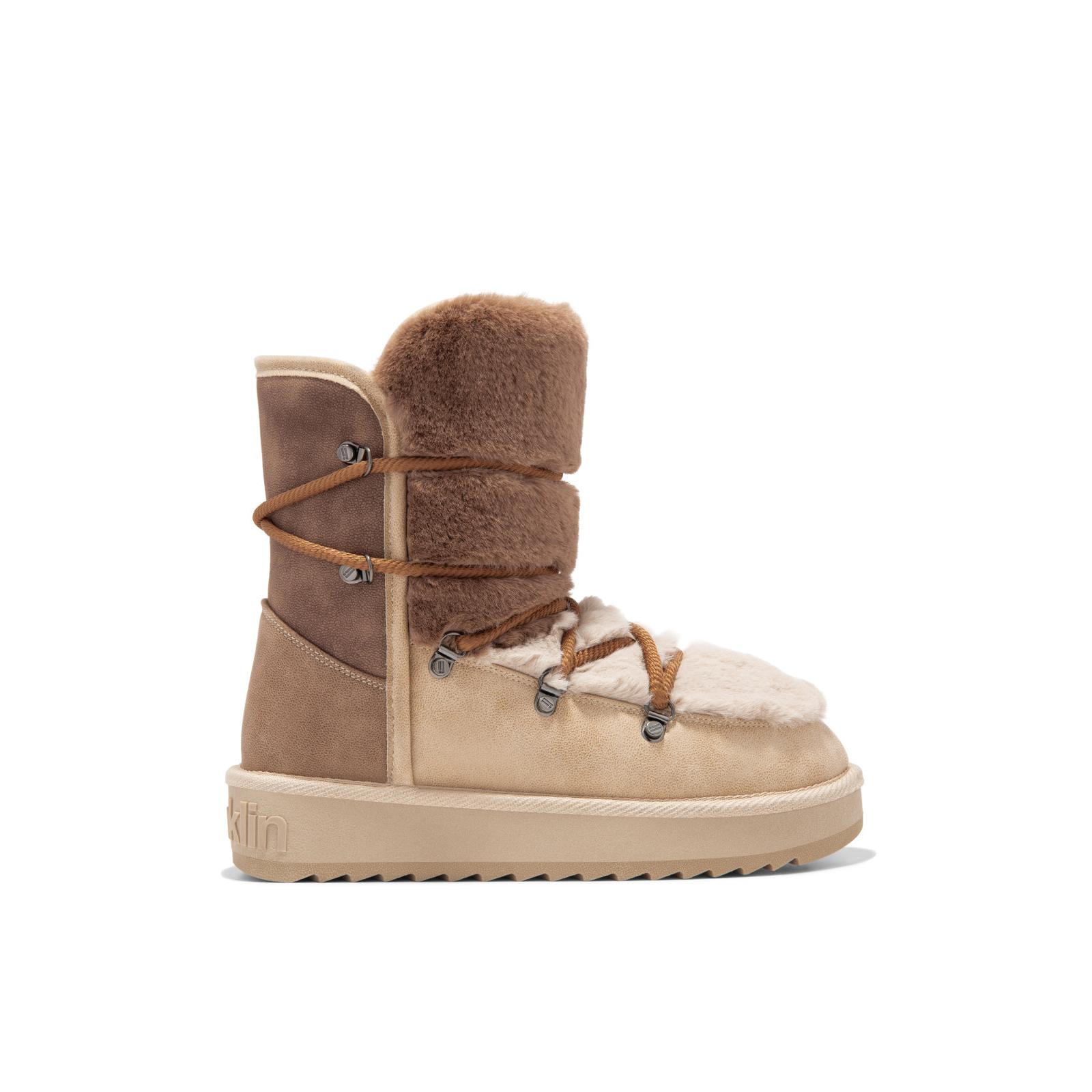 D.Franklin Botas Australianas Mujer Forro Exterior Nordic Pelo  Trk Fur  ient Taupe  - Botas para Mujer - Moda casual Mujer