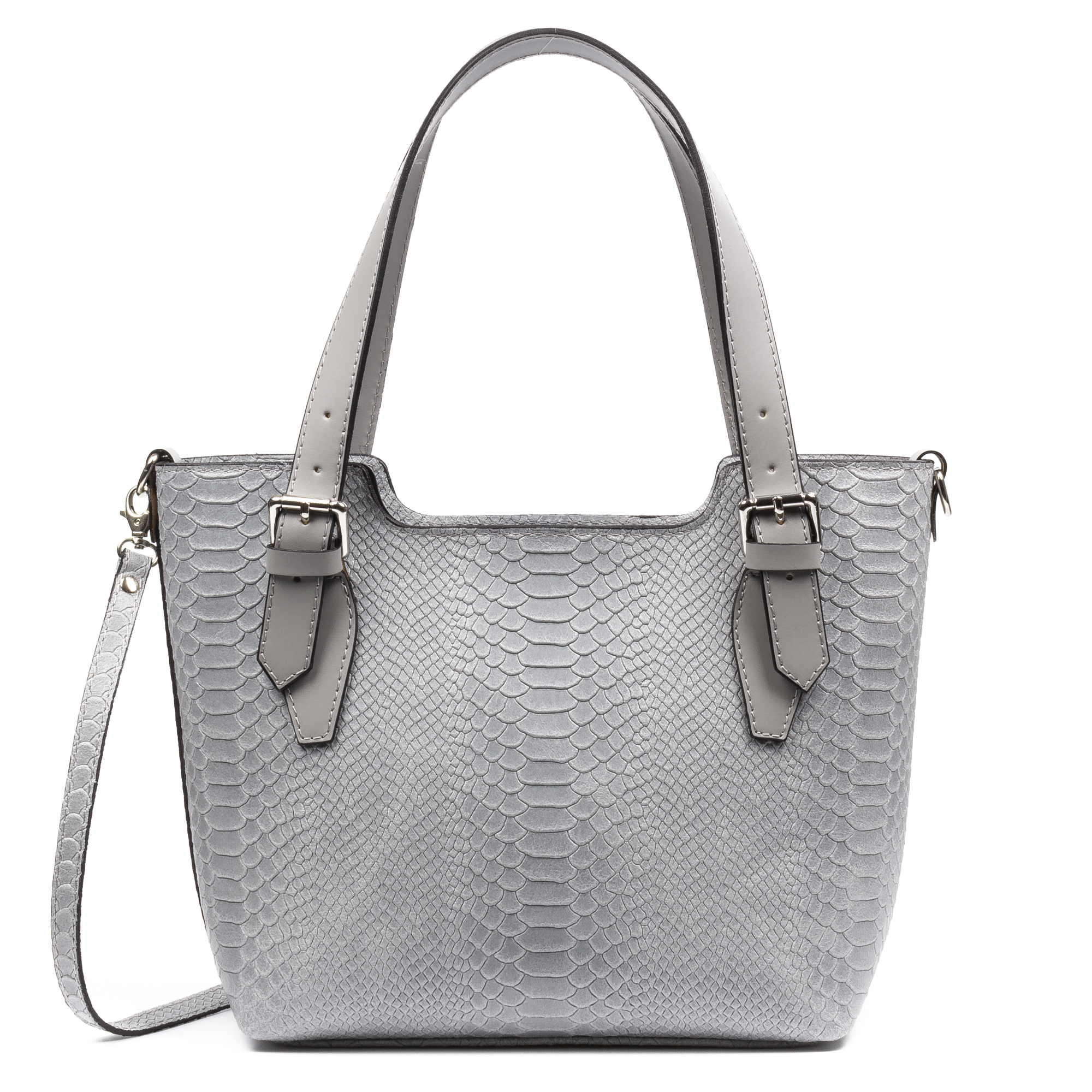 Firenze Artegiani. Arezzo Bolso tote Mujer.Piel auténtica Gamuza Grabado Serpiente. Made in Italy. Vera Pelle Italiana.