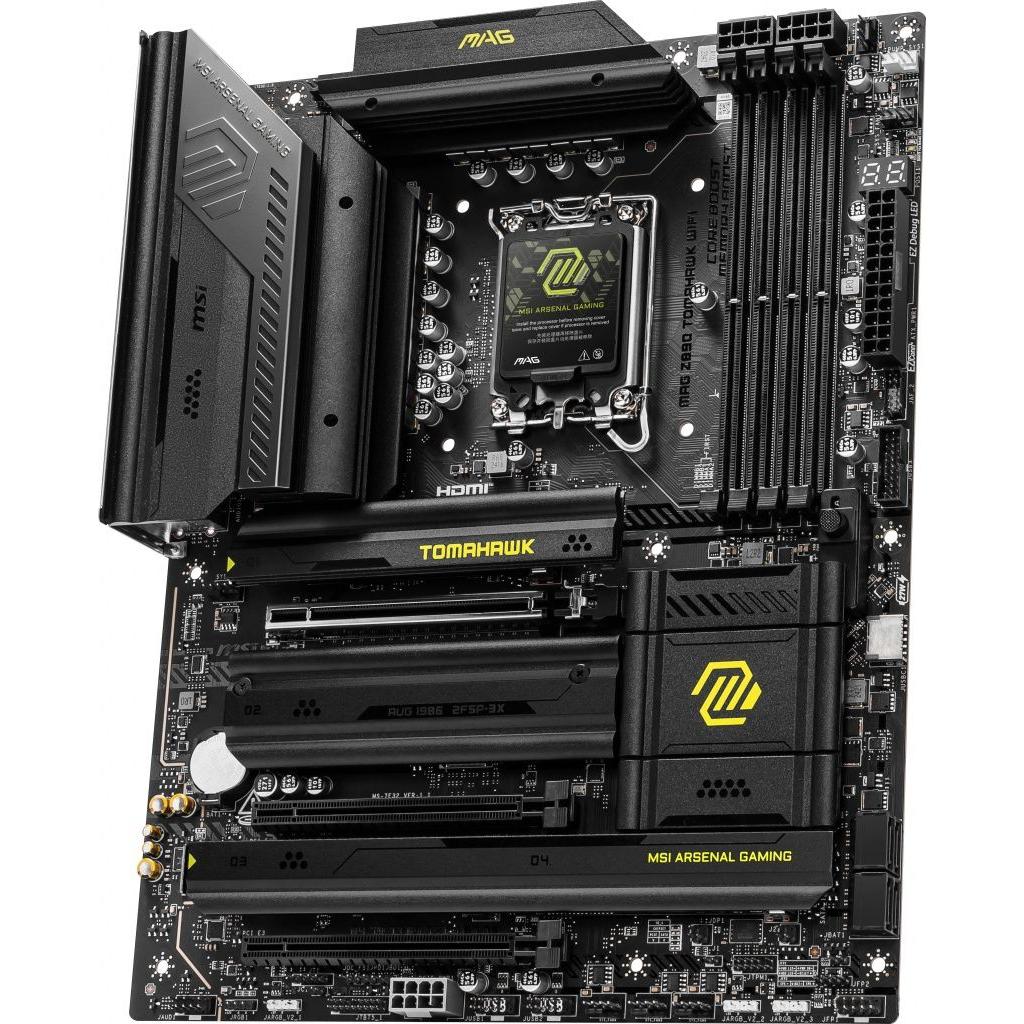 MSI - Placa Base MAG Z890 TOMAHAWK WIFI ATX con socket LGA 1851 para procesadores Intel Core Ultra Serie 2, 4 ranuras DDR5 hasta 256 GB, Wi-Fi 7 y Ethernet 5 Gb, ideal para gaming y multitarea