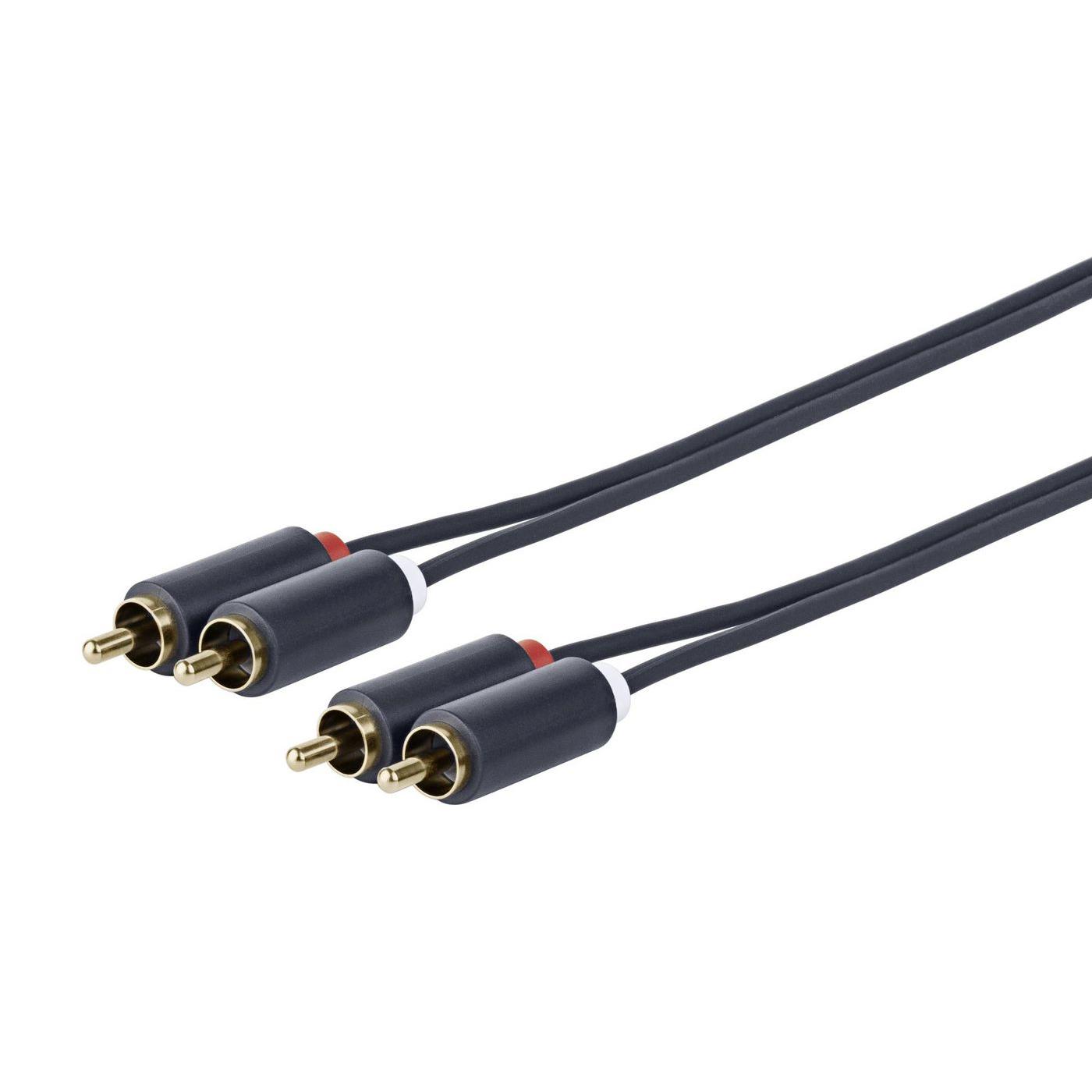Cable de Audio Vivolink 2 X RCA - 2 X RCA M-M para Conexión Estéreo