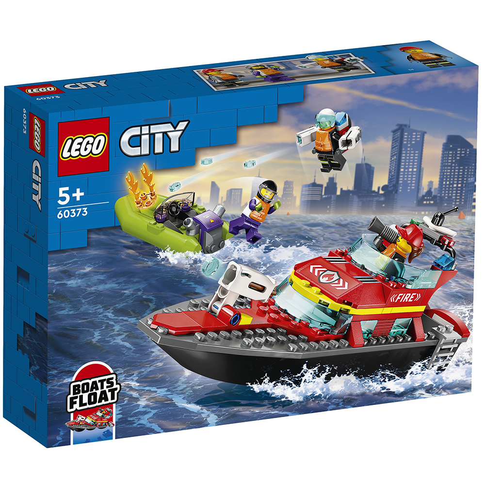 LEGO CITY - LANCHA DE RESCATE DE BOMBEROS, 60373, TIENDA CON LICENCIA OFICIAL