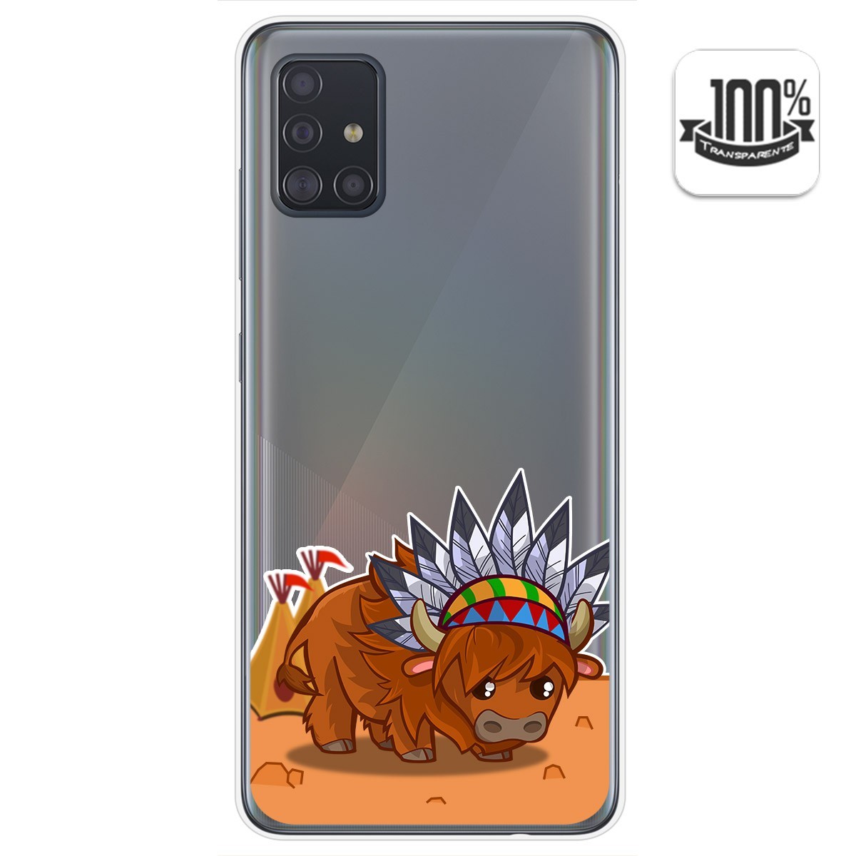 Tumundosmartphone Funda Gel Transparente Samsung Galaxy A51 5G Diseño Bufalo Personalizada