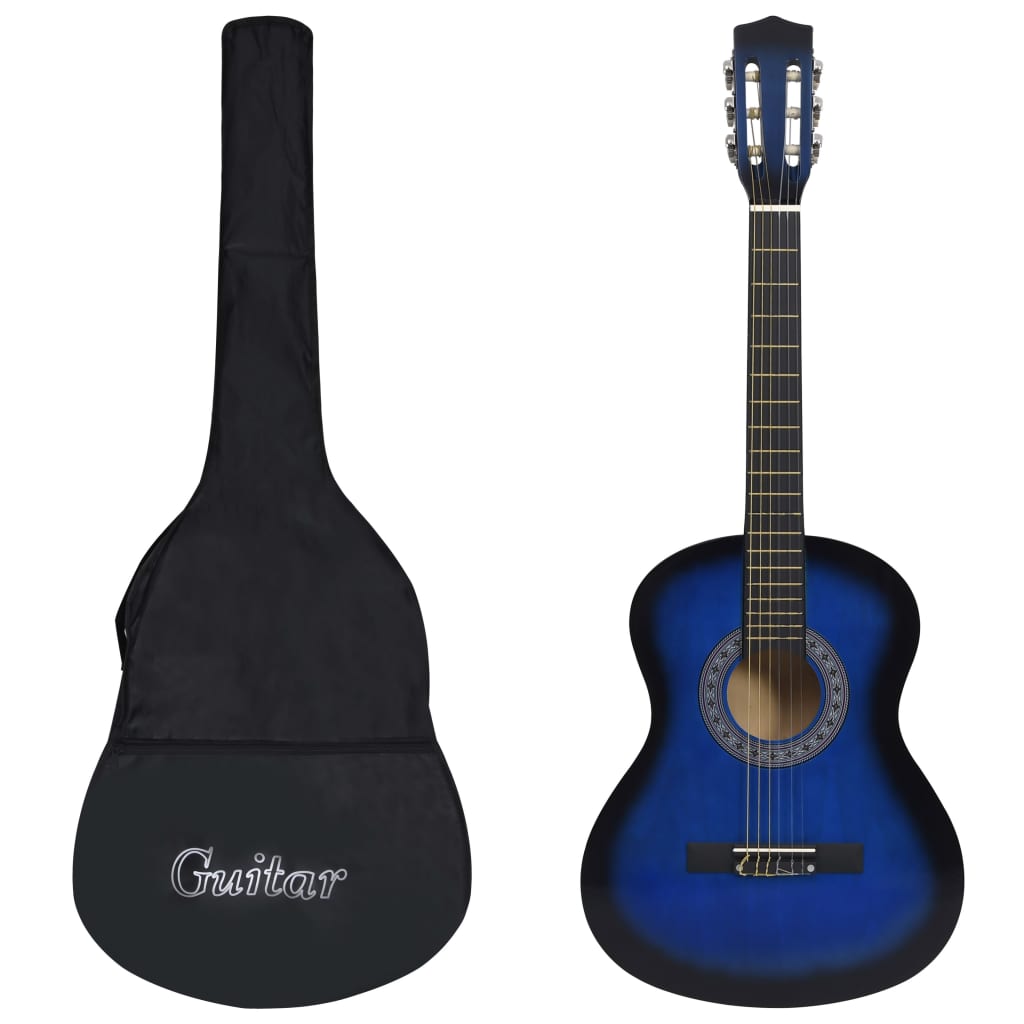 vidaXL Guitarra Clásica para Principiantes con Funda 3/4 36" Instrumento Bolsa Color Marrón oscuro,  Azul,  Negro y mas