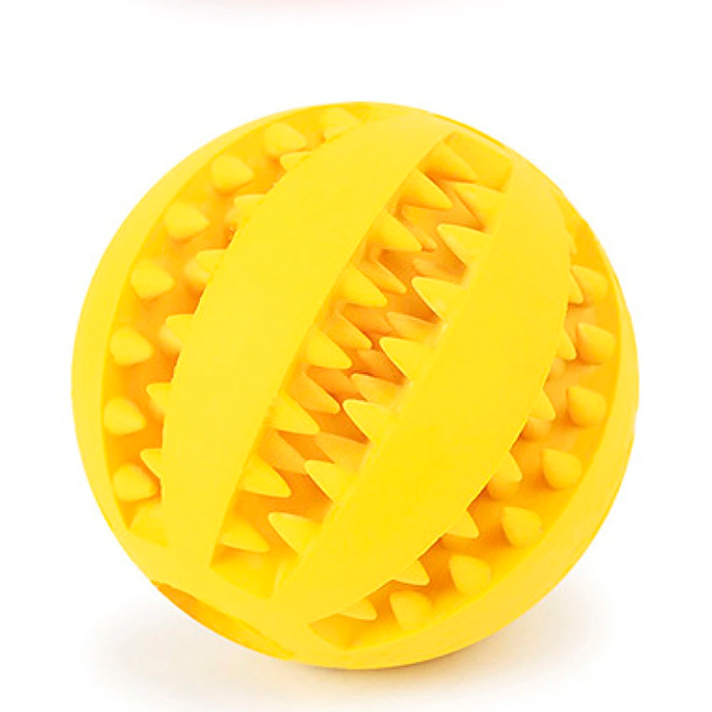 Pelota para Perros con Función de Cuidado Dental, Bola de Caucho Natural para Perros, Puntos para golosinas, Robusta Pelota de 7 cm de diámetro, Juguete para Masticar Interactivo, Pelota para Entrenamiento