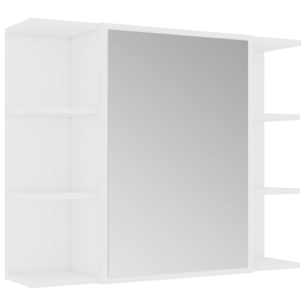 vidaXL Armario de espejo de baño madera contrachapada 80x20,5x64 cm