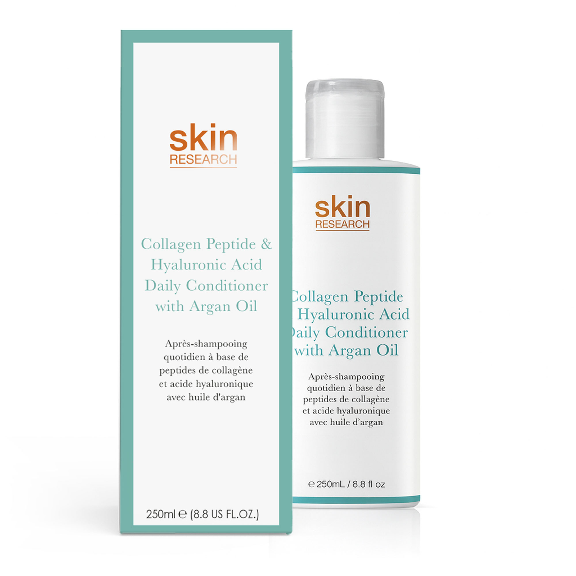 Skin Research Acondicionador de Colágeno y Ácido Hialurónico con Argán para Hidratación Profunda