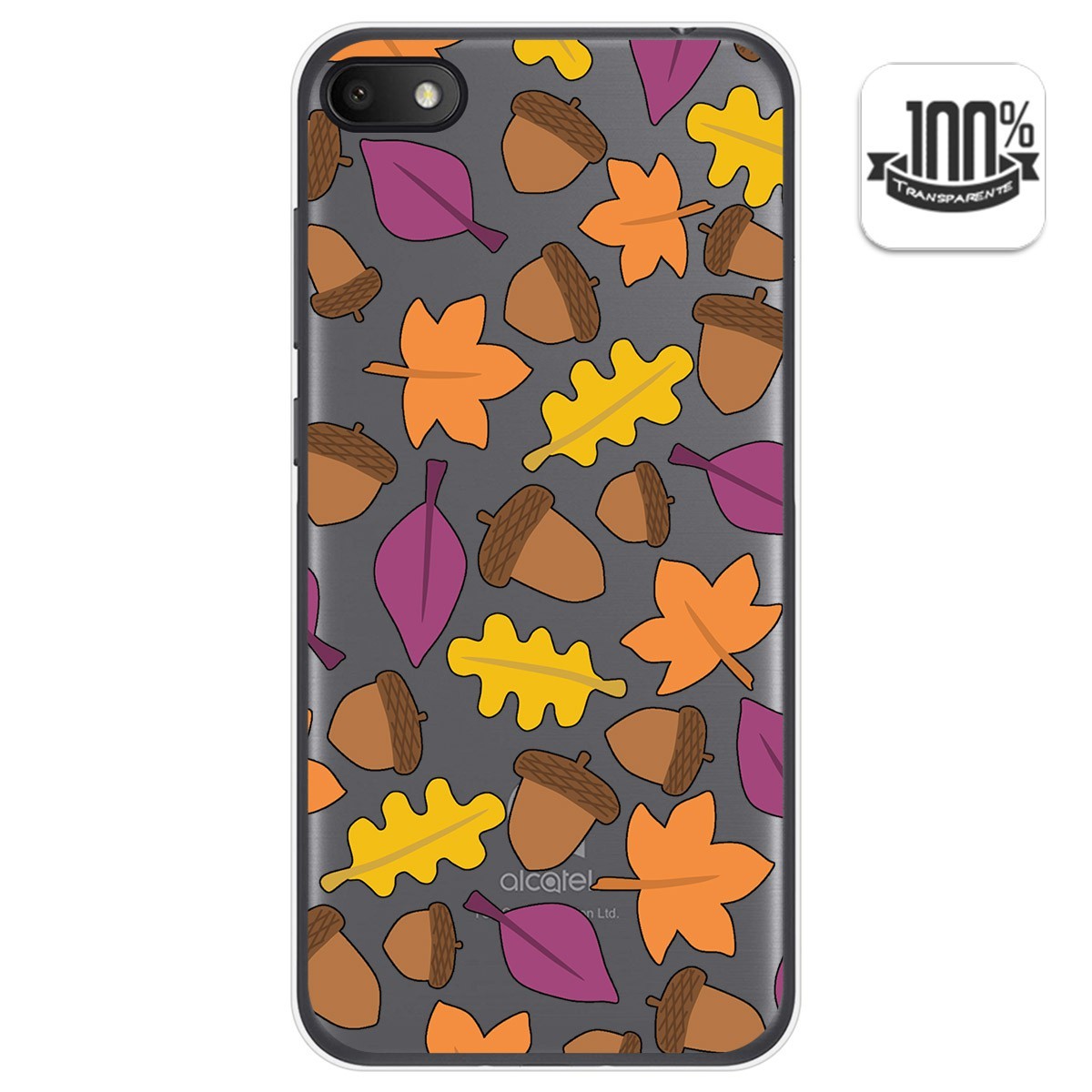 Tumundosmartphone Funda Gel Transparente para Alcatel 1V 2019 diseño Otoño Dibujos
