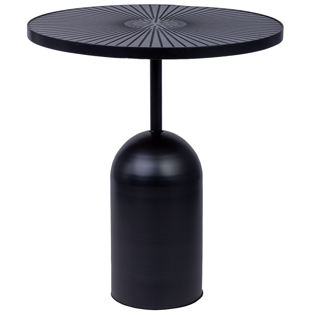 Wonderlust Deco - Mesa auxiliar de metal 40.5x40.5x45h cm Negro 40.5x40.5x45h cm