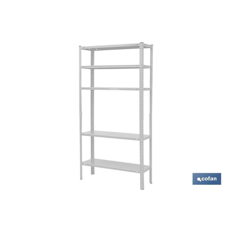 Kit estant. metal c/torn. 5 baldas 180x90x40 blc