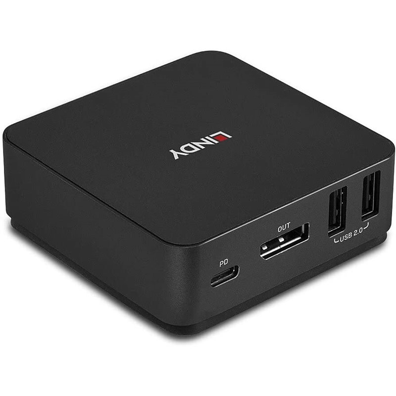 Lindy Conmutador KVM DisplayPort 1.2 de 2 puertos tipo C