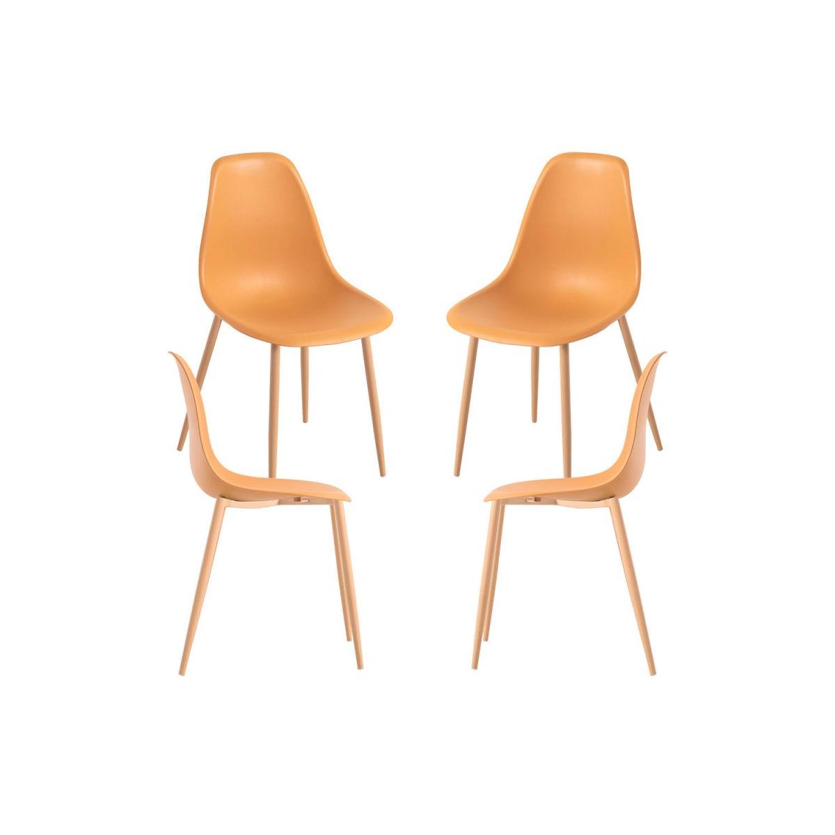Regalos Miguel - Packs Sillas Comedor - Pack 4 Sillas Mykle - Mostaza