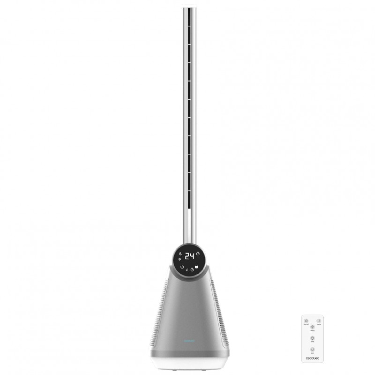Cecotec Ventilador de torre EnergySilence 9890 Skyline Bladeless Sin Aspas de 39", 50W, Pantalla LED táctil, Mando a distancia